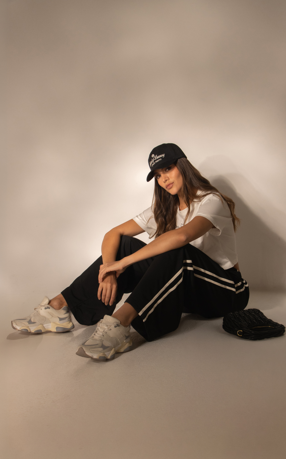 Black Side-Trim Pants by Navissi