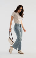 Blue Culotte Jeans by Navissi
