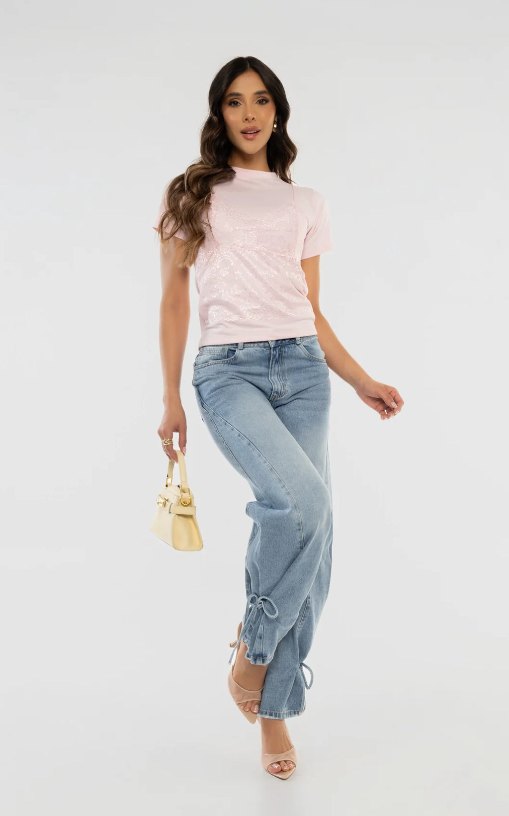 Jean Azul Claro Wide Leg