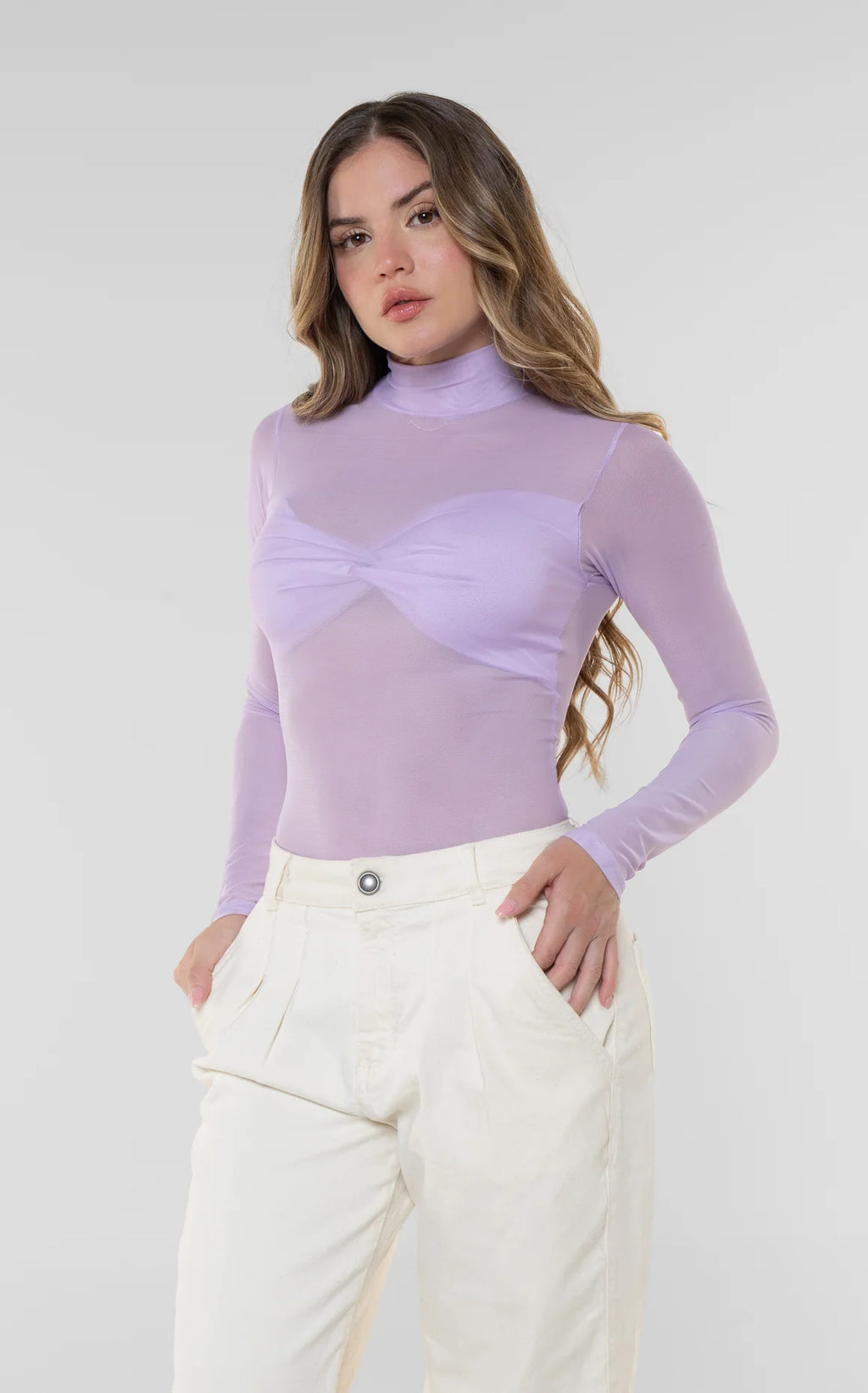 Lilac Layered Bodysuit by Navissi