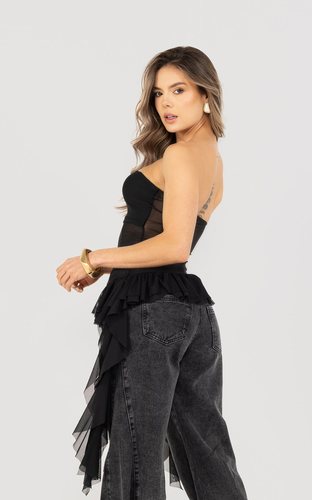 Black Wide-Leg Jeans