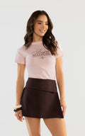 Camiseta Estampada Rosa Claro