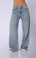 Blue Semi Wide-Leg Wide-Leg Jeans by Navissi