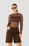 Blusa Café Malla Bambi