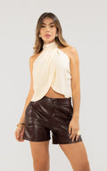 Blusa Amarilla Cuello Alto