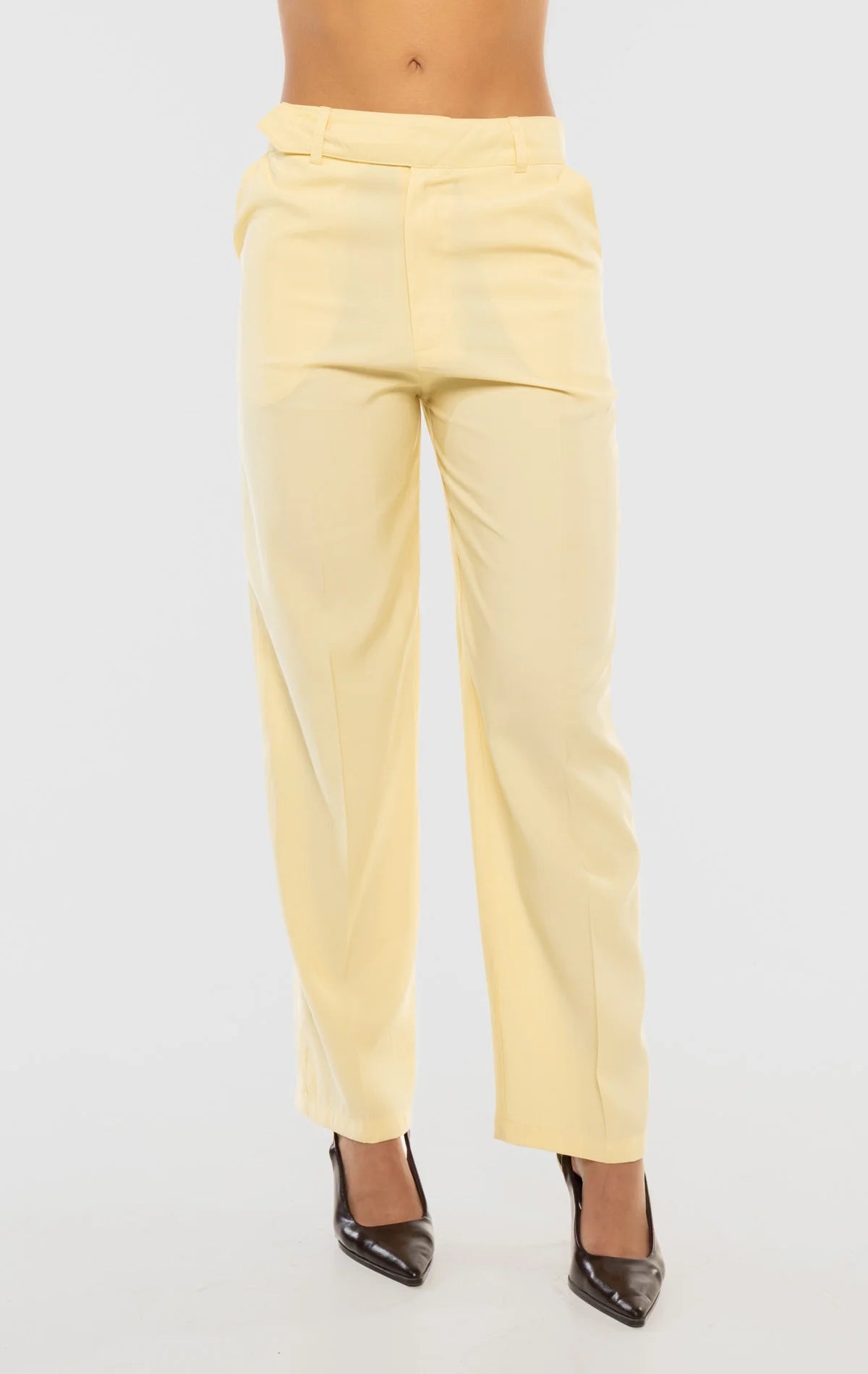 Pantalón Amarillo con Pretina en Punta