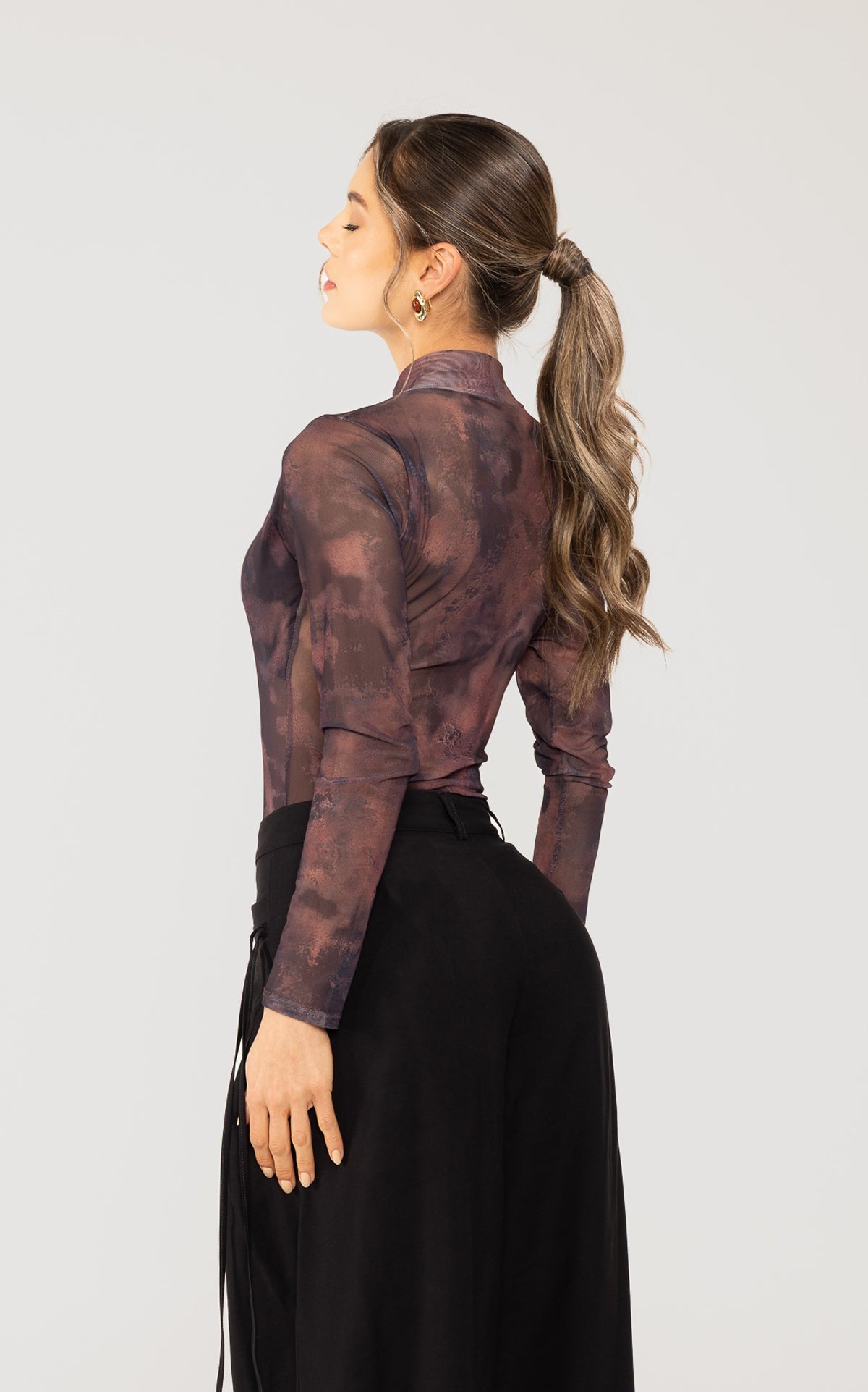 Body Negro Transparencia Top Inlcuido