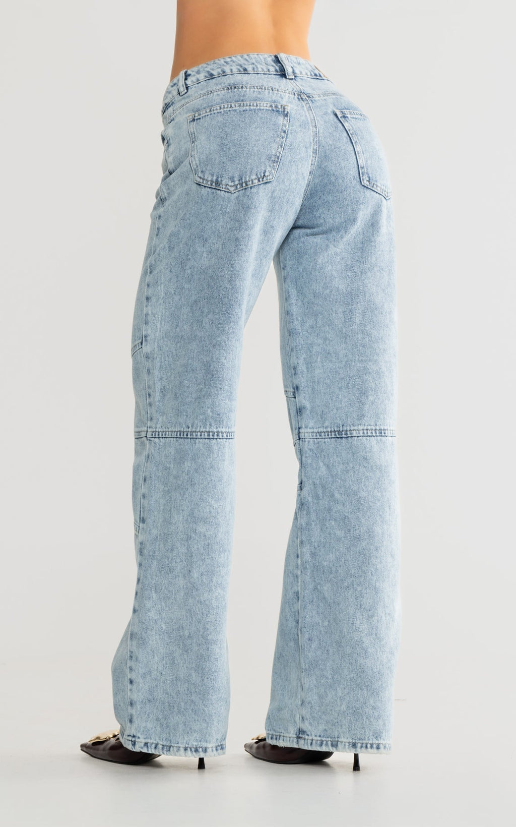 Blue Straight-Leg Jeans