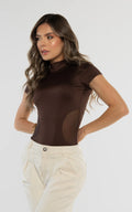 Body Chocolate Cuello Alto Manga Corta
