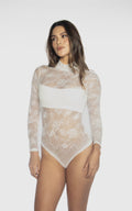 Body Marfil Manga Larga Con Top Incluido