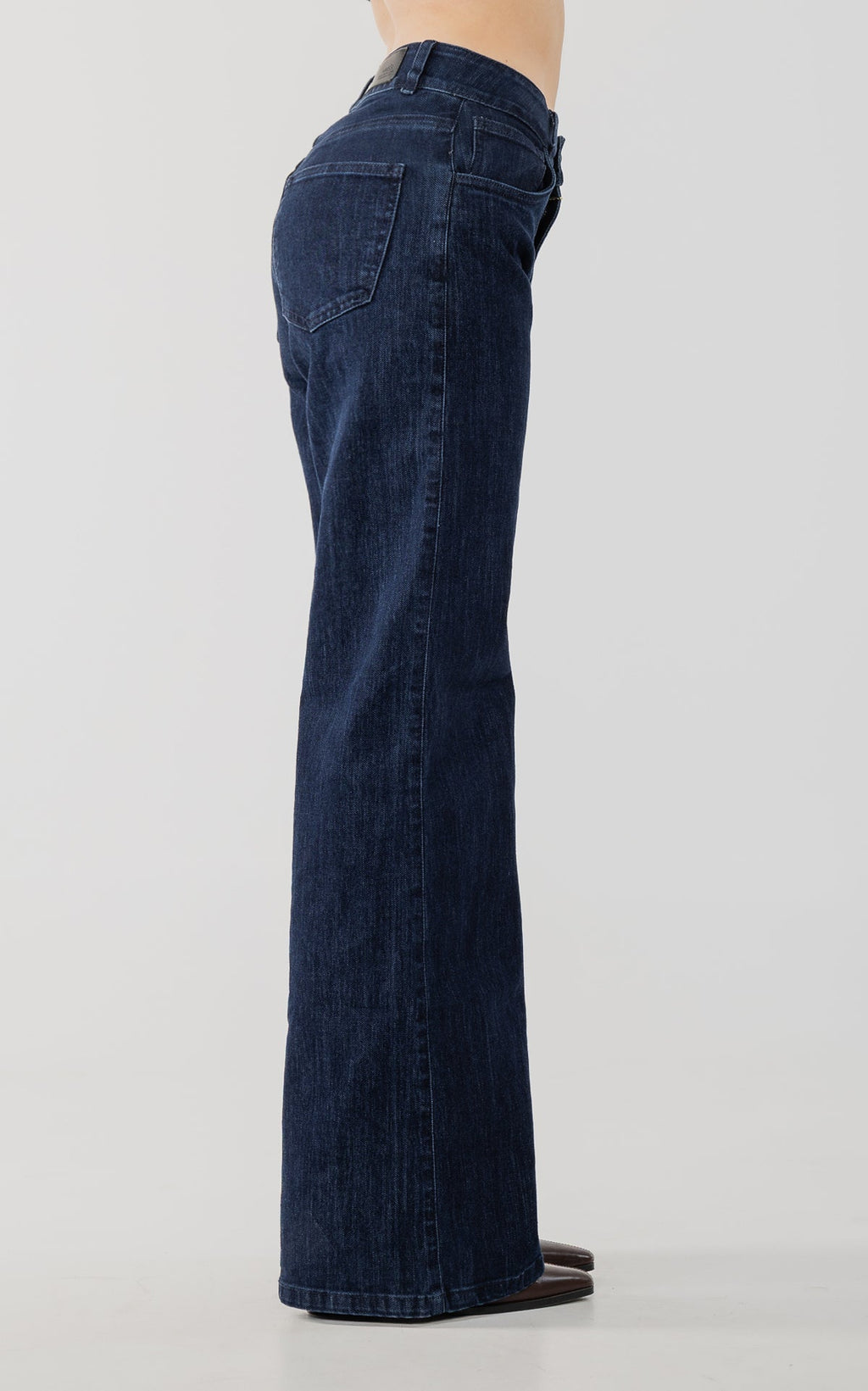 Blue Semi Wide-Leg Wide-Leg Jeans
