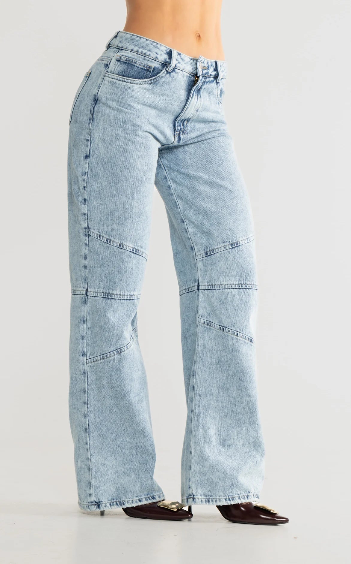 Blue Straight-Leg Jeans
