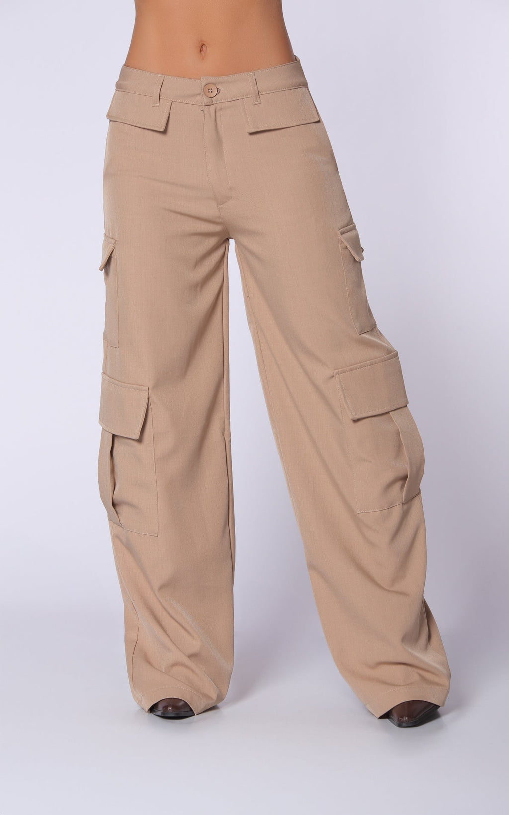 Sand Straight-Leg Cargo Pants by Navissi