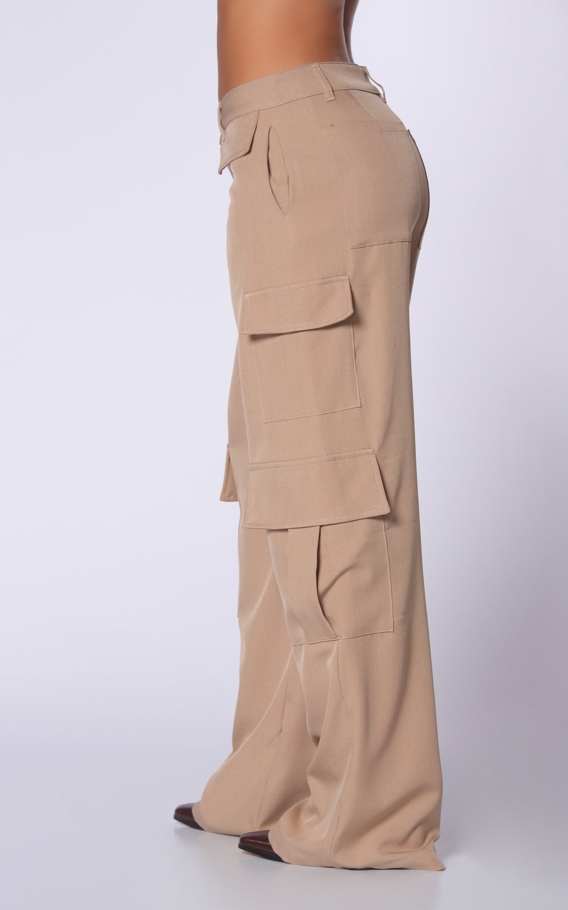 Sand Straight-Leg Cargo Pants by Navissi