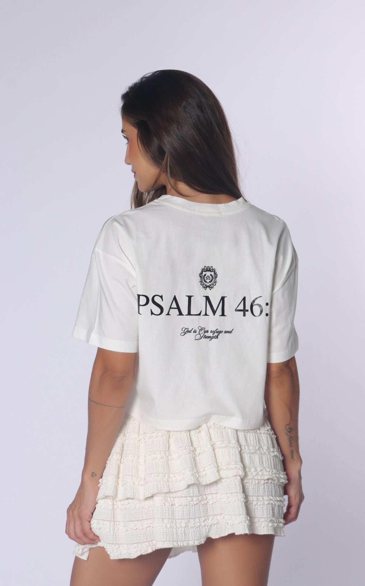 Camiseta Marfil Cropped