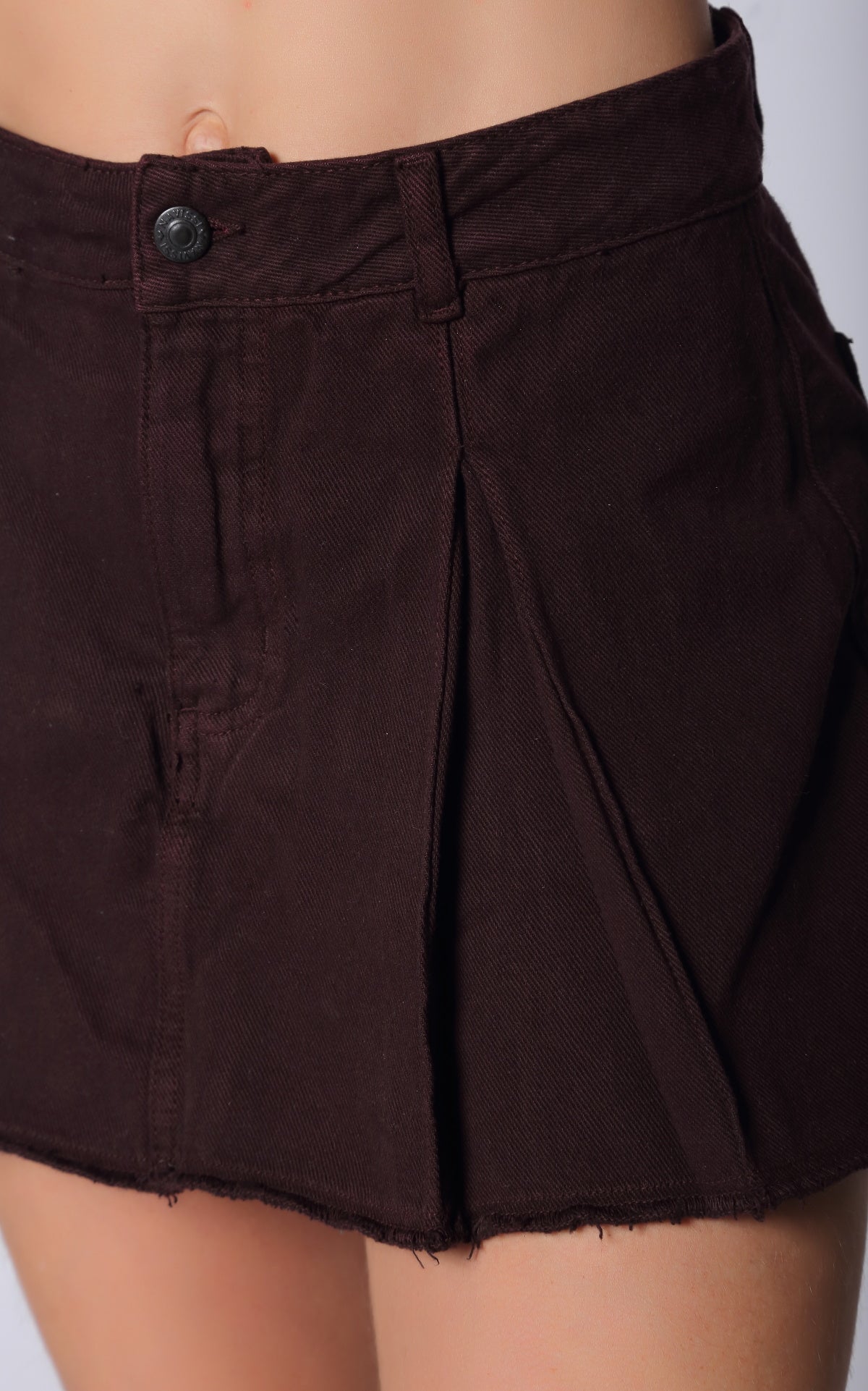 Wine Denim Skort