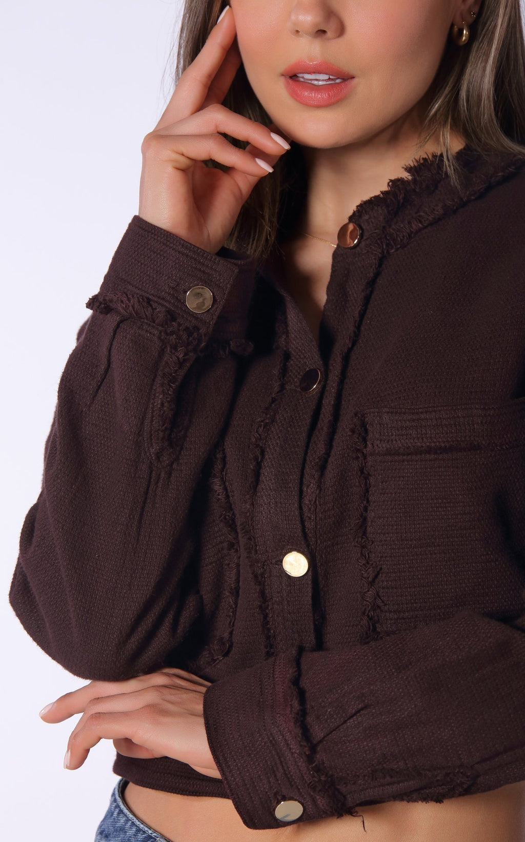 Wine Denim Jacket