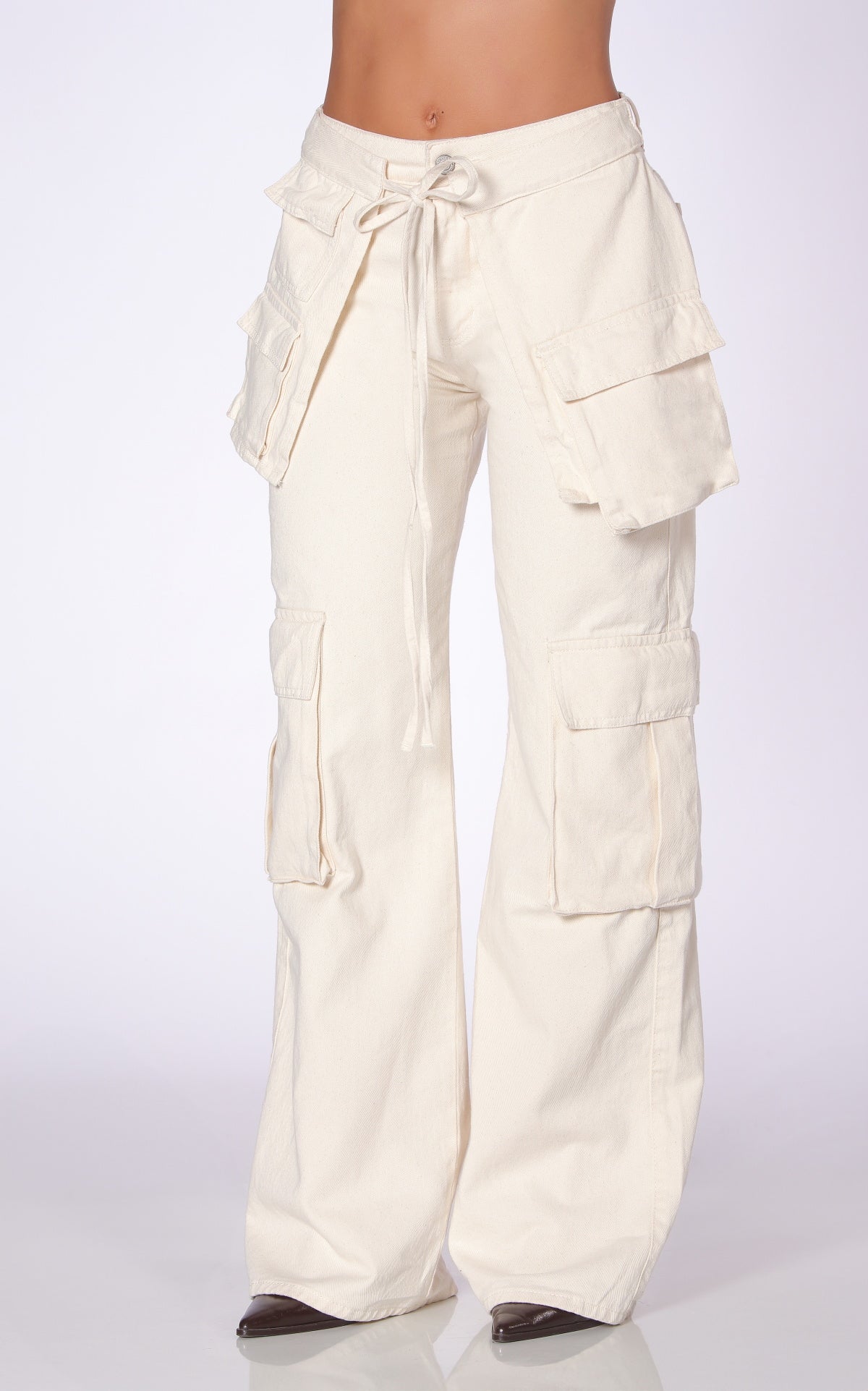 Ivory Straight-Leg Jeans