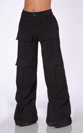 Pantalón Negro Bolsillos Cargo