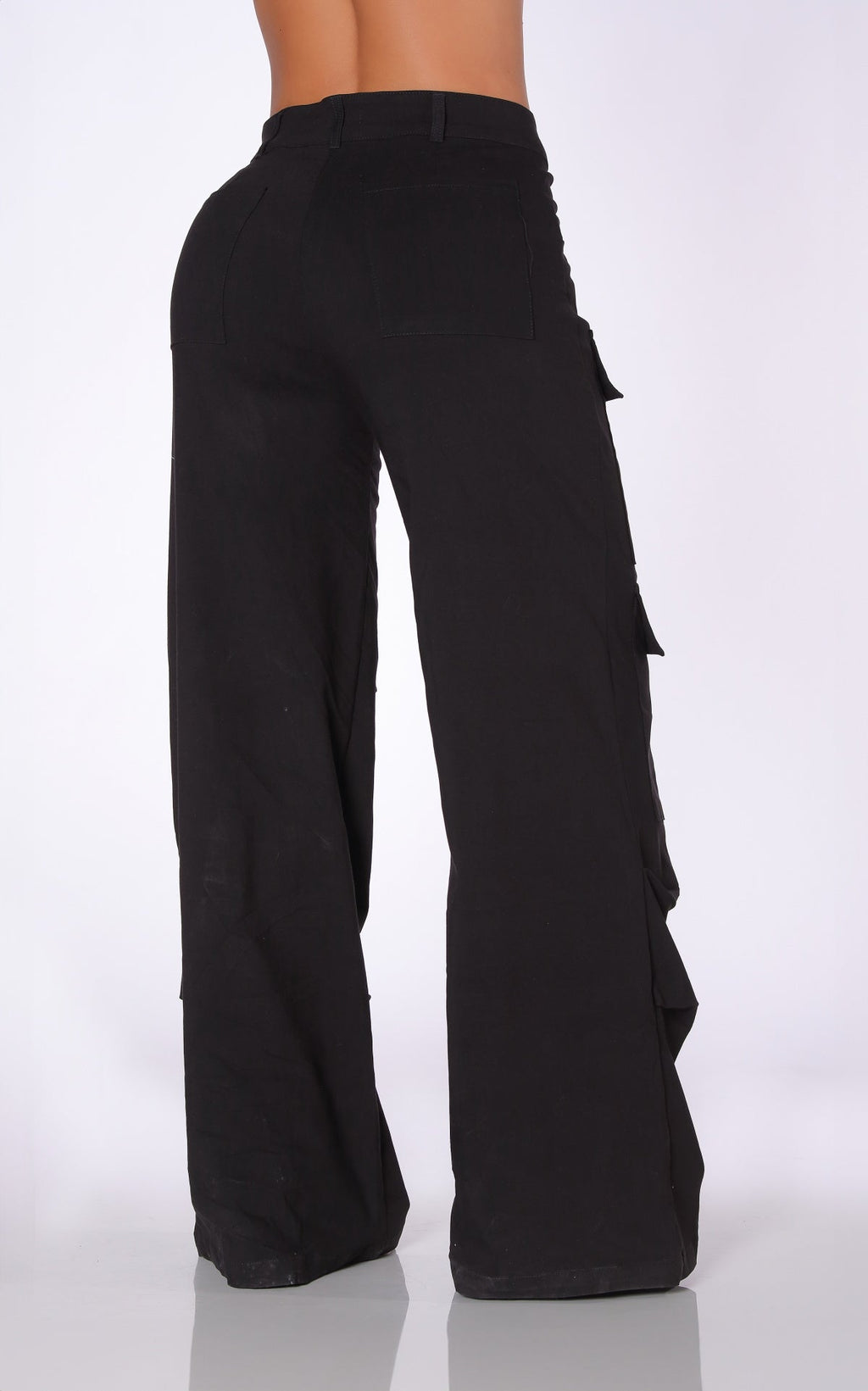 Pantalón Negro Bolsillos Cargo