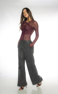 Body Vinotinto Cortes En Malla Interiores