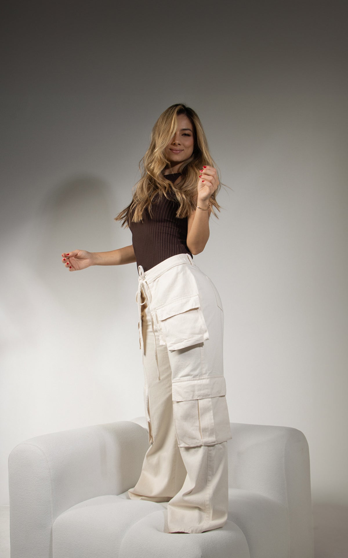 Ivory Straight-Leg Jeans