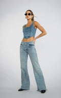Blusa Denim Azul