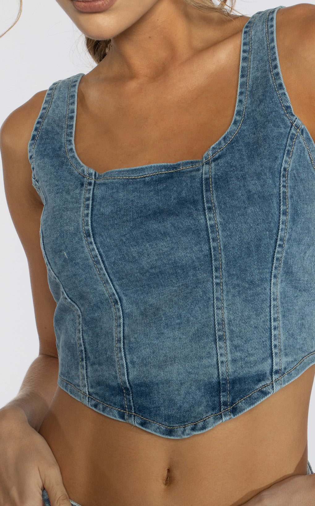 Blusa Denim Azul