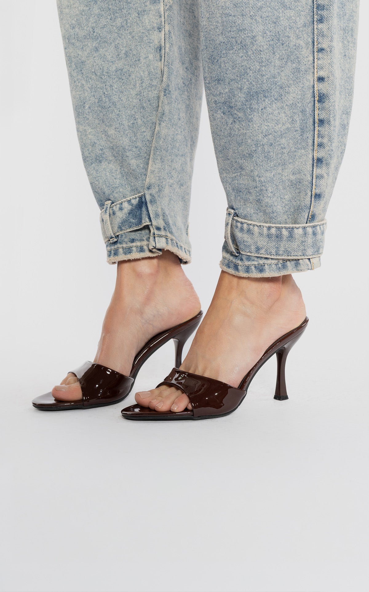 Blue Barrel-Leg Jeans