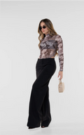Pantalón Negro Barrel Tiro Alto