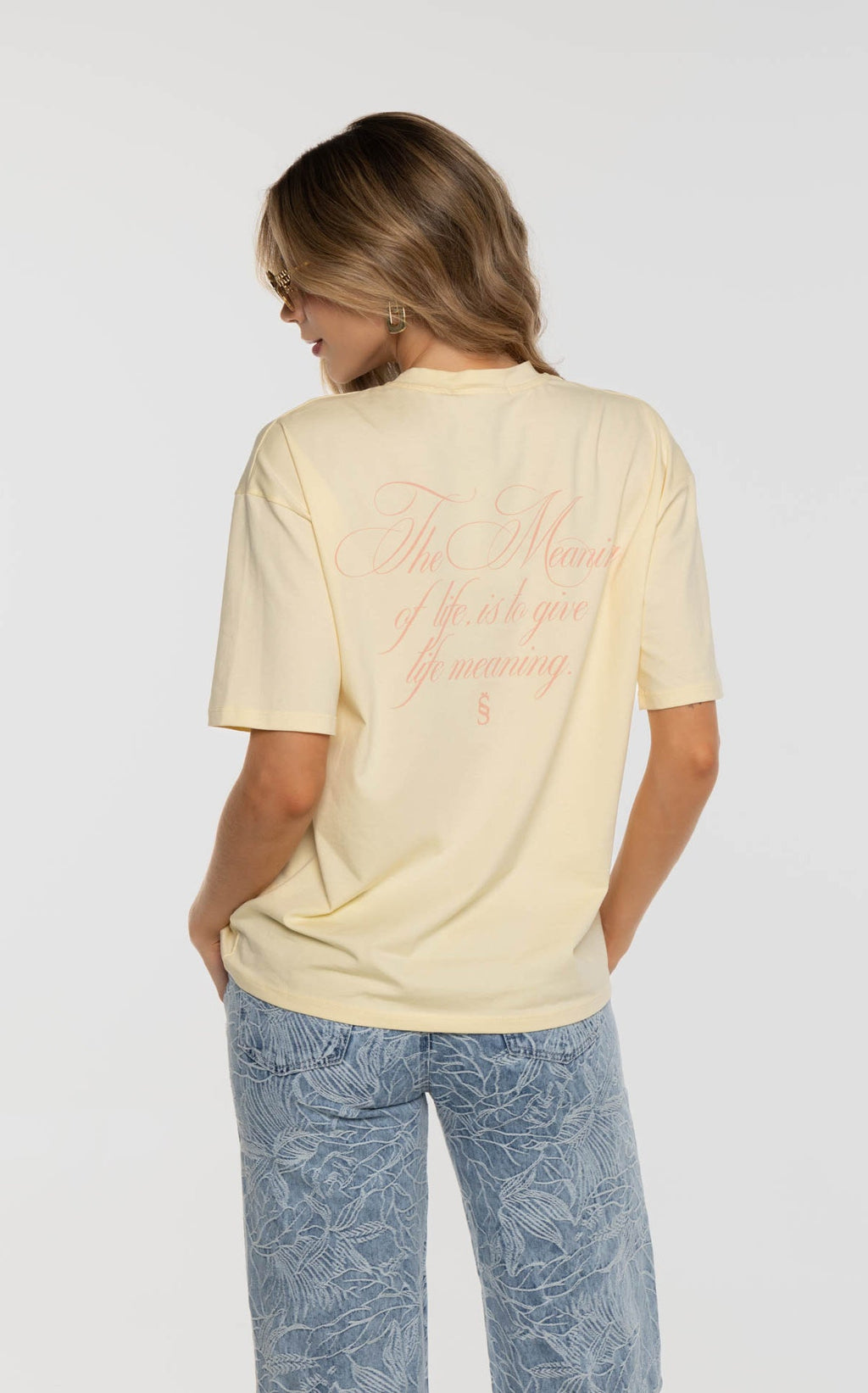 Camiseta Amarillo Claro Oversized
