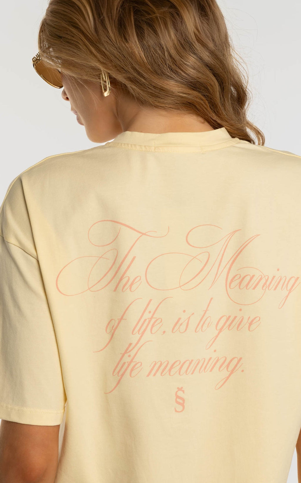 Camiseta Amarillo Claro Oversized