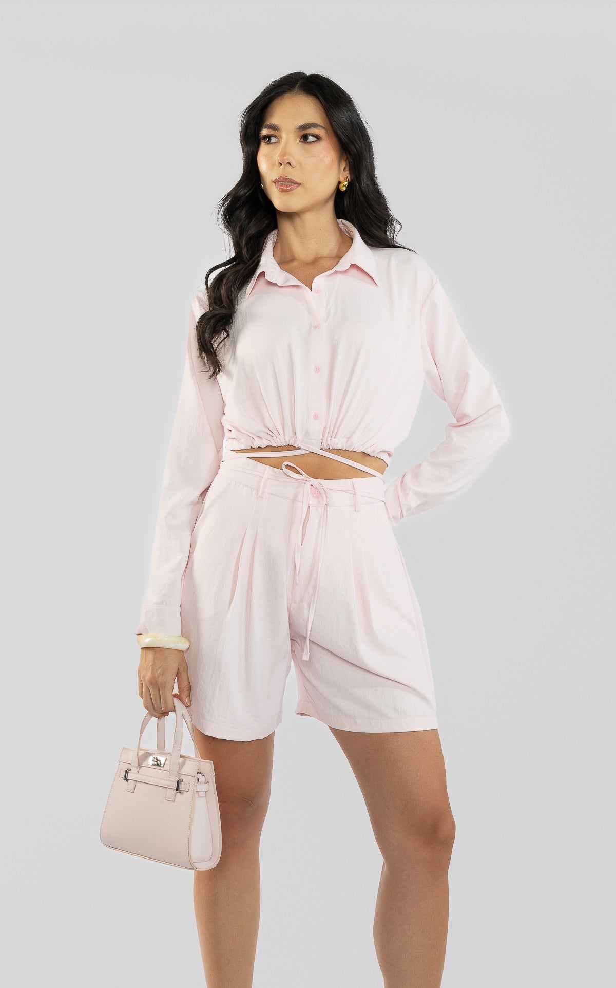 Camisa Rosada Cropped