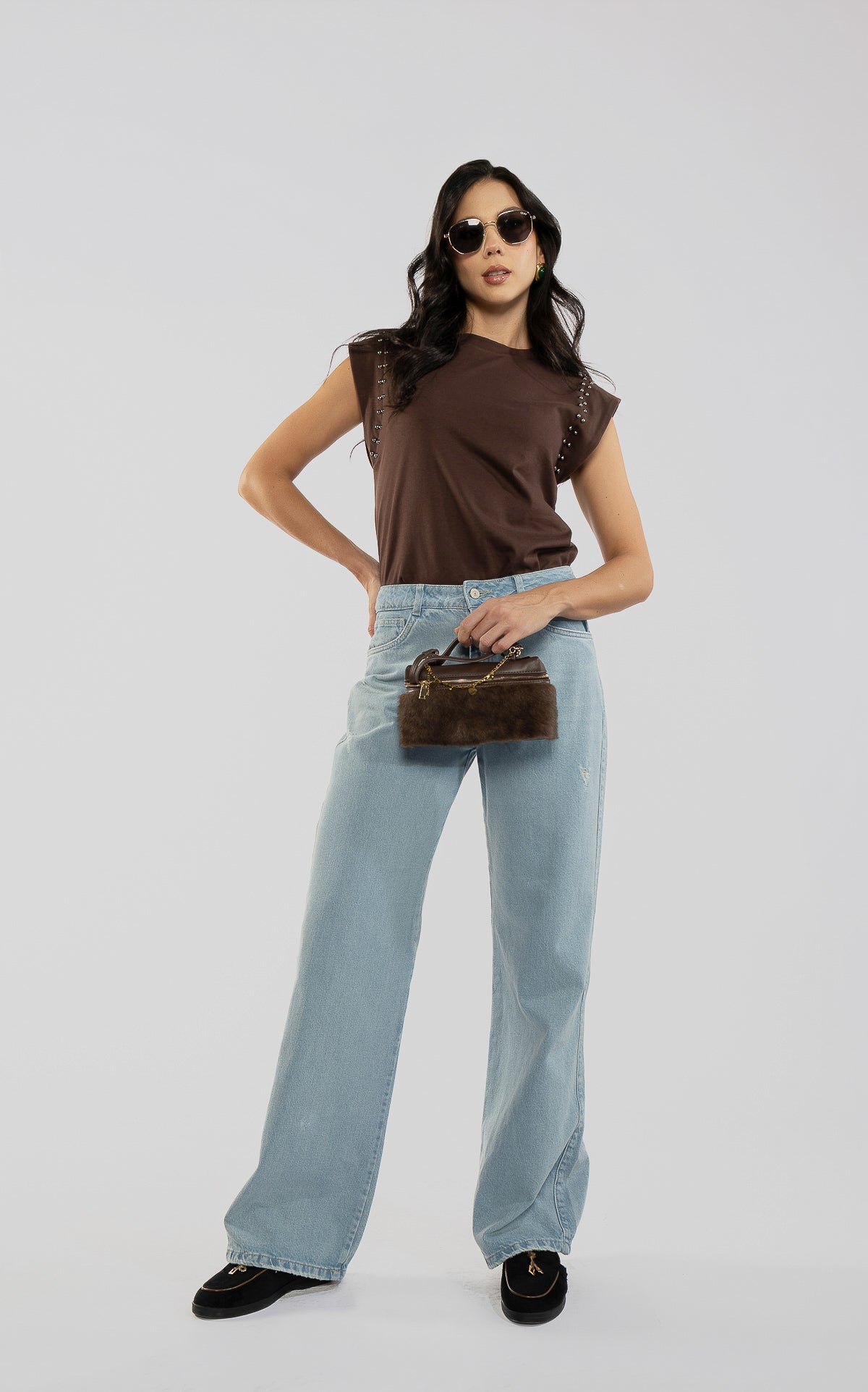 Blue Straight-Leg Jeans