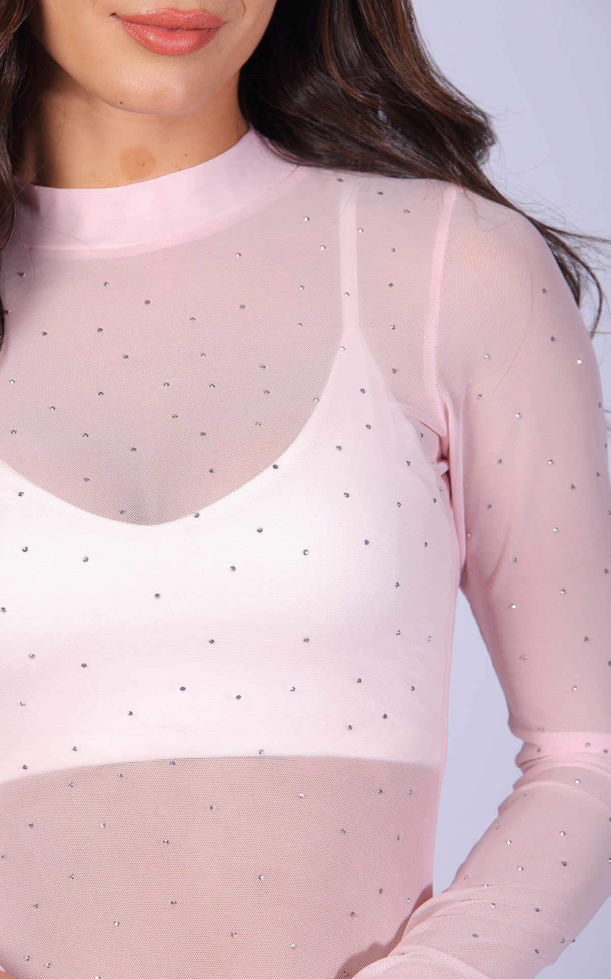 Blusa Rosada Manga Larga