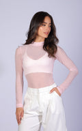 Blusa Rosada Manga Larga