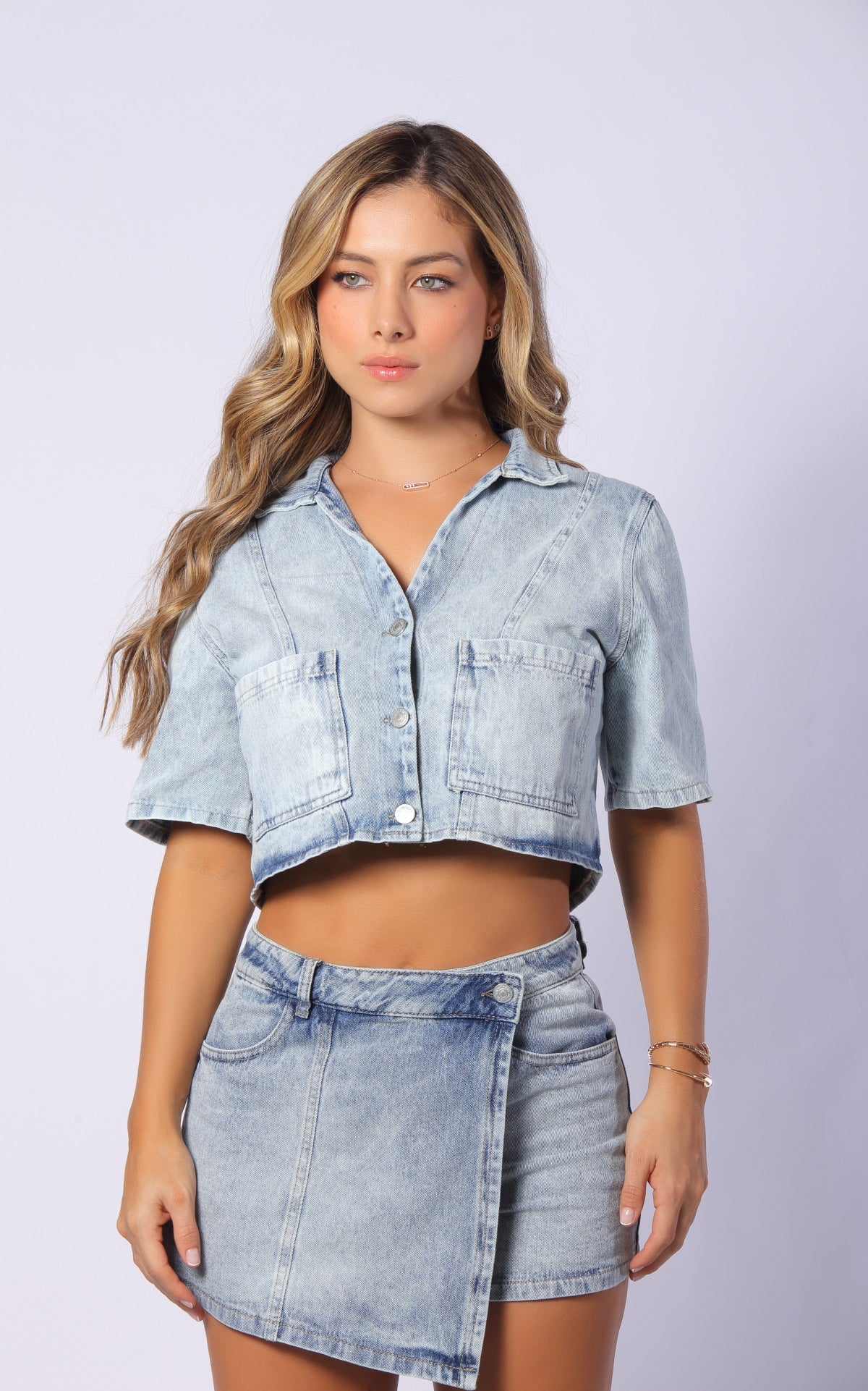 Blue Short-Sleeve Shirt