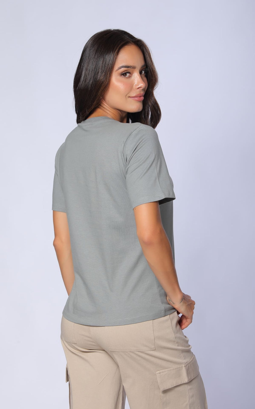 Camiseta Gris Claro Regular