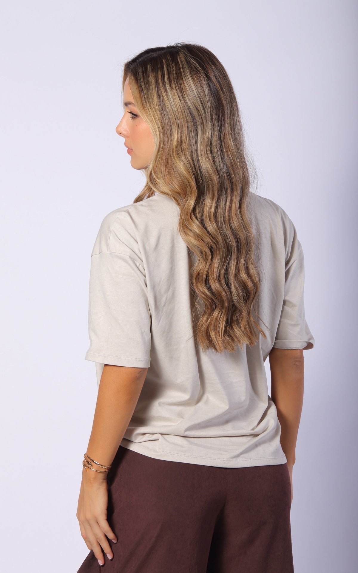 Camiseta Gris Claro Oversize