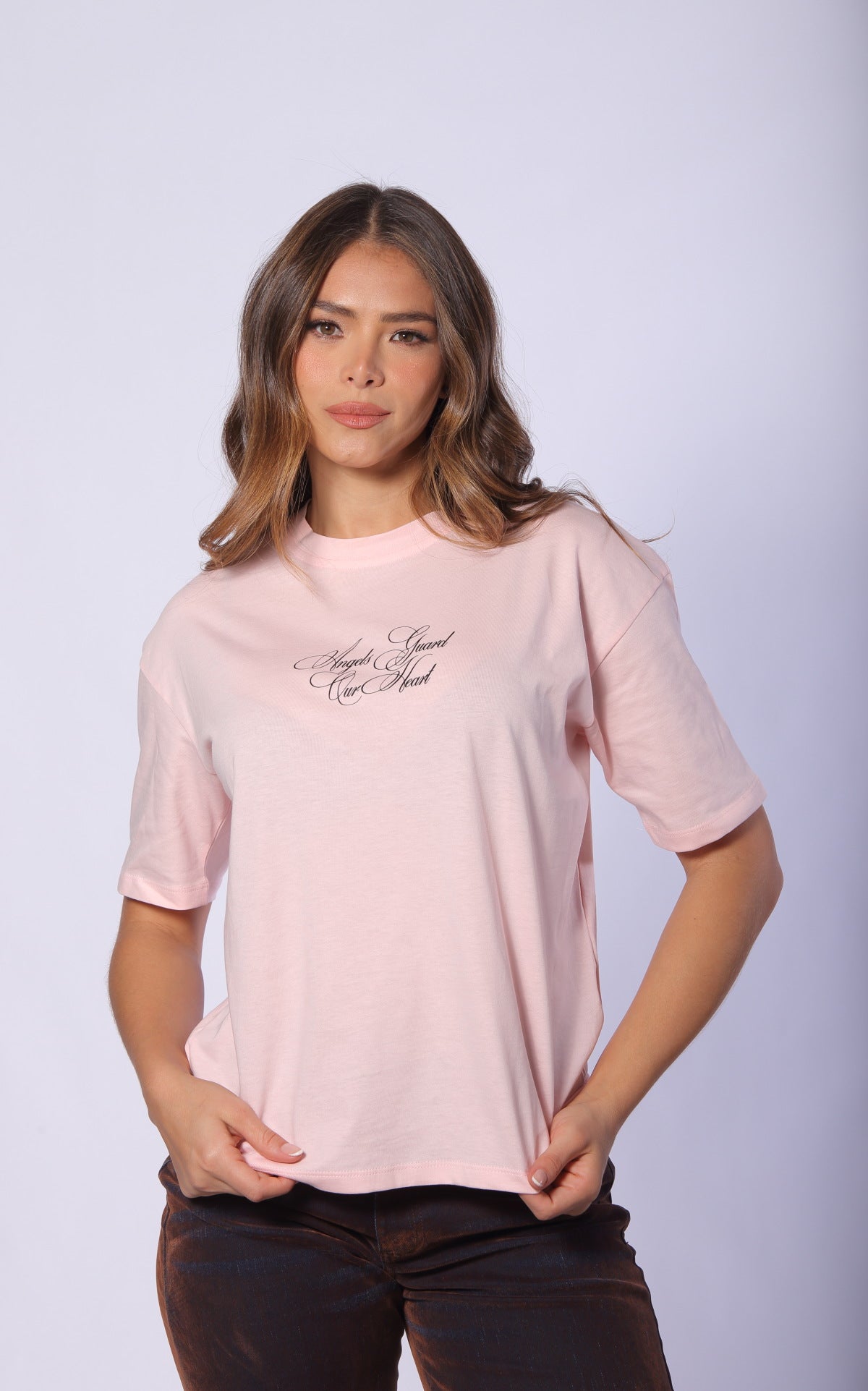Pink Oversized T-Shirt by Navissi