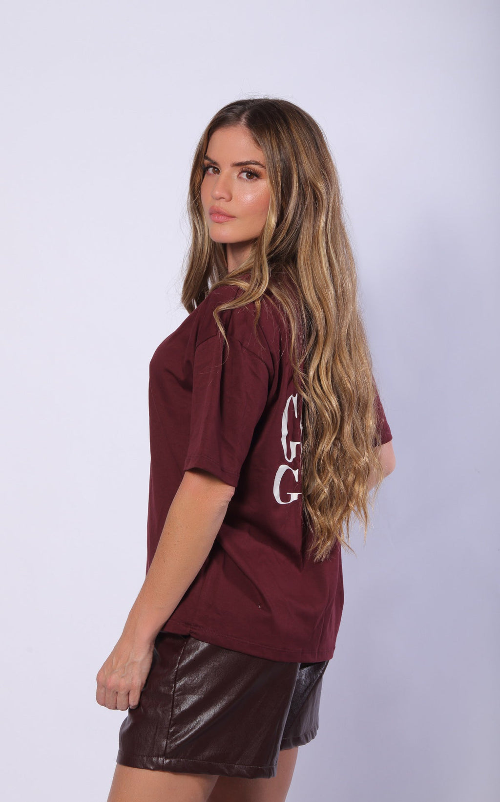 Burgundy Oversized T-Shirt