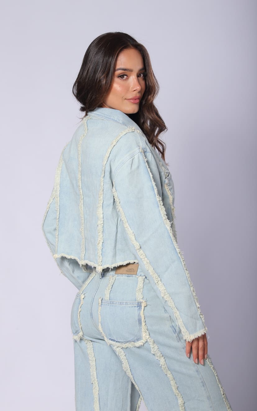 Chaqueta Azul Denim Cortes