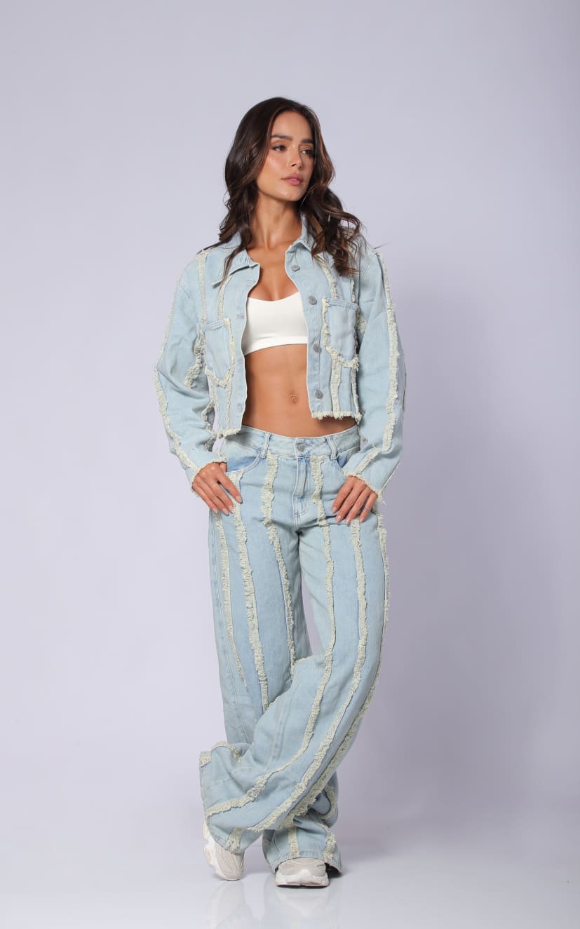 Chaqueta Azul Denim Cortes