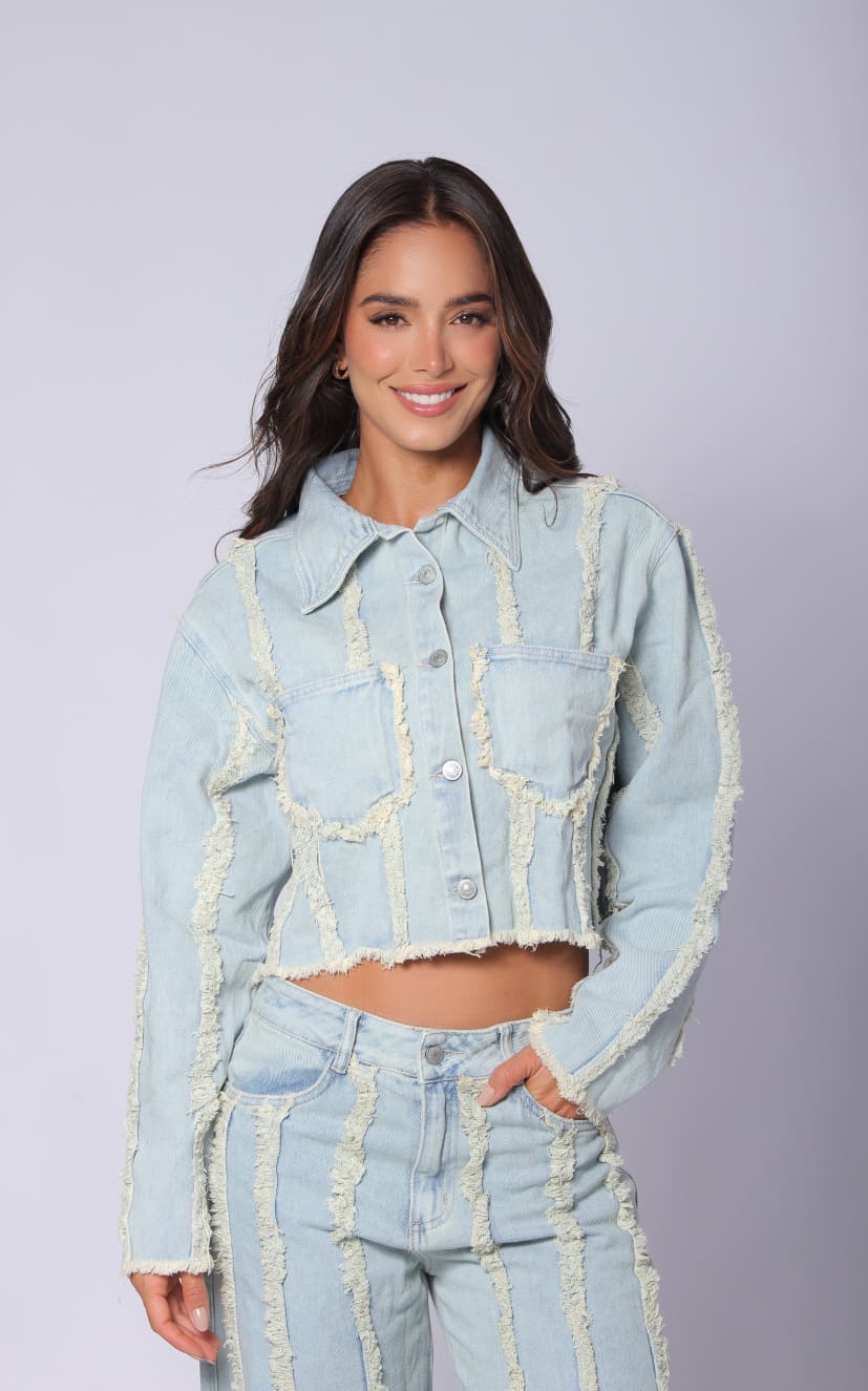 Chaqueta Azul Denim Cortes