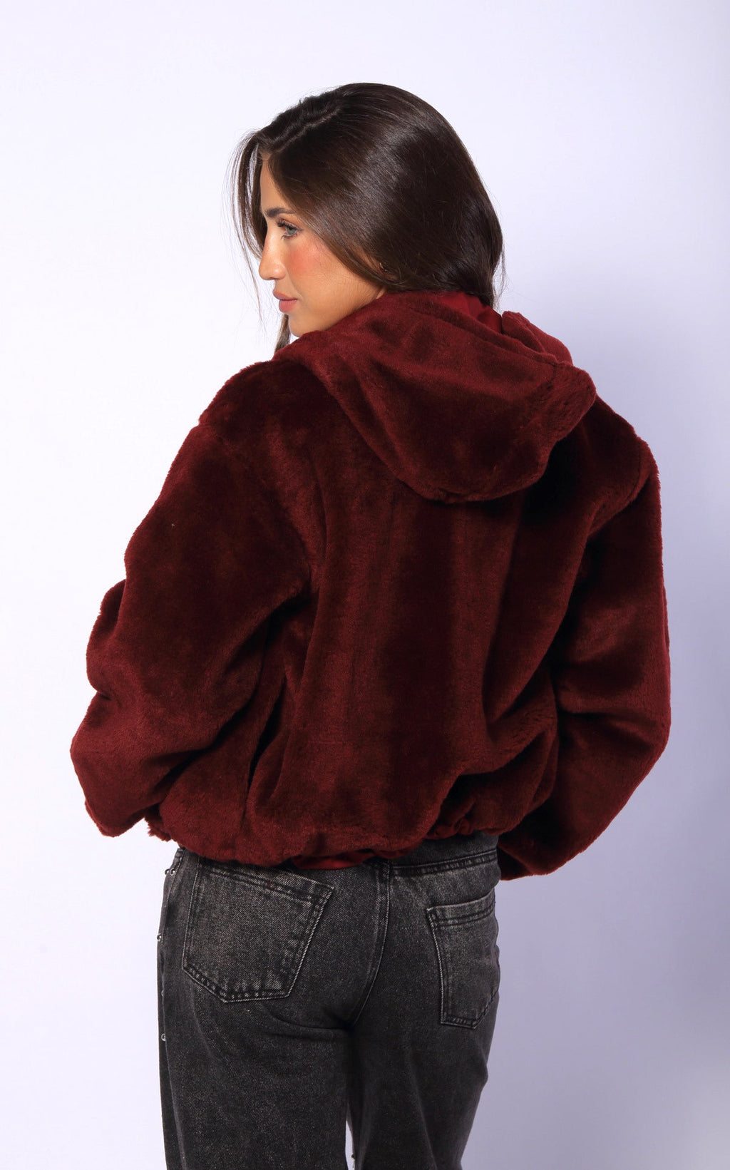 Chaqueta Vino Tinto Afelpada