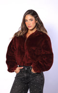 Chaqueta Vino Tinto Afelpada