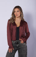 Chaqueta Vino Tinto Flecos