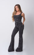 Black Denim Jumpsuit