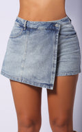 Blue Denim Skort by Navissi