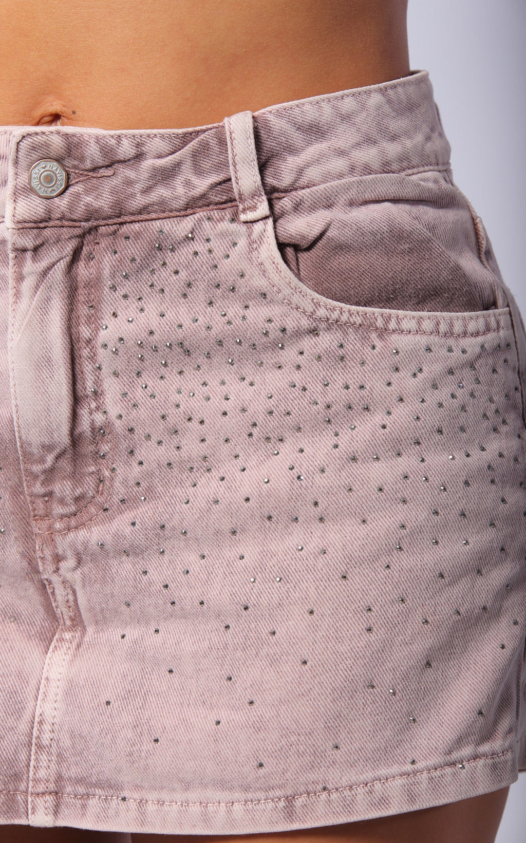 Pink Denim Skort